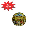 Hieronymus Bosch The Garden Of Earthly Delights 1  Mini Magnet (10 pack)  Front