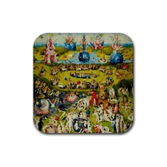 Hieronymus Bosch The Garden Of Earthly Delights Rubber Coaster (square) 