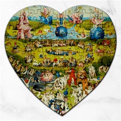 Hieronymus Bosch The Garden Of Earthly Delights Jigsaw Puzzle (heart)