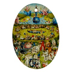 Hieronymus Bosch The Garden Of Earthly Delights Oval Ornament (two Sides)