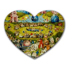 Hieronymus Bosch The Garden Of Earthly Delights Heart Mousepads by impacteesstreetwearthree