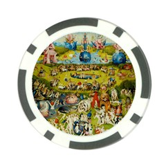 Hieronymus Bosch The Garden Of Earthly Delights Poker Chip Card Guard