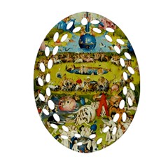 Hieronymus Bosch The Garden Of Earthly Delights Oval Filigree Ornament (two Sides)