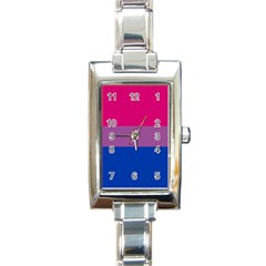 Bisexual Pride Flag Bi Lgbtq Flag Rectangle Italian Charm Watch by lgbtnation