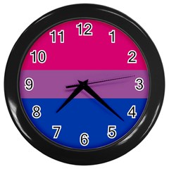 Bisexual Pride Flag Bi Lgbtq Flag Wall Clock (black)