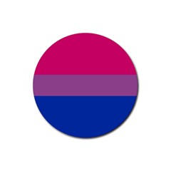 Bisexual Pride Flag Bi Lgbtq Flag Rubber Coaster (round)  by lgbtnation