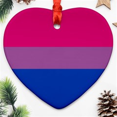 Bisexual Pride Flag Bi Lgbtq Flag Heart Ornament (two Sides) by lgbtnation