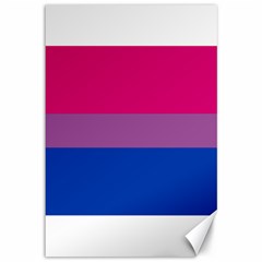 Bisexual Pride Flag Bi Lgbtq Flag Canvas 12  X 18  by lgbtnation