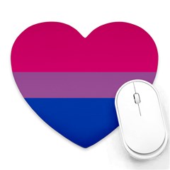 Bisexual Pride Flag Bi Lgbtq Flag Heart Mousepads by lgbtnation