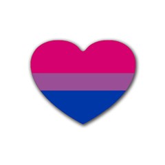 Bisexual Pride Flag Bi Lgbtq Flag Heart Coaster (4 Pack)  by lgbtnation