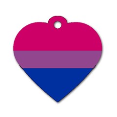 Bisexual Pride Flag Bi Lgbtq Flag Dog Tag Heart (two Sides) by lgbtnation