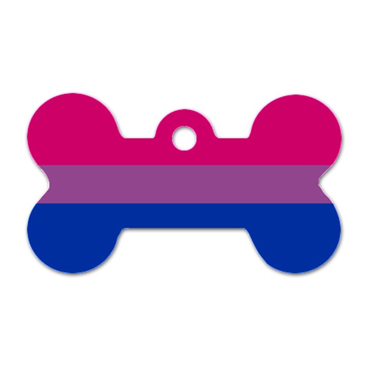 Bisexual Pride Flag Bi LGBTQ Flag Dog Tag Bone (Two Sides)