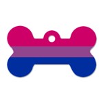 Bisexual Pride Flag Bi LGBTQ Flag Dog Tag Bone (Two Sides) Back