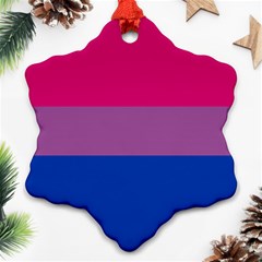 Bisexual Pride Flag Bi Lgbtq Flag Snowflake Ornament (two Sides) by lgbtnation