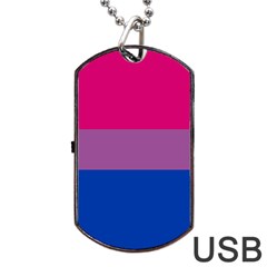 Bisexual Pride Flag Bi Lgbtq Flag Dog Tag Usb Flash (one Side) by lgbtnation