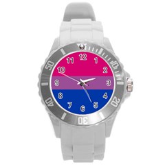 Bisexual Pride Flag Bi Lgbtq Flag Round Plastic Sport Watch (l) by lgbtnation