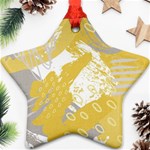 Ochre yellow and grey abstract Ornament (Star) Front