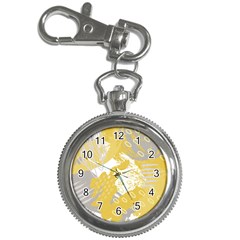 Ochre Yellow And Grey Abstract Key Chain Watches