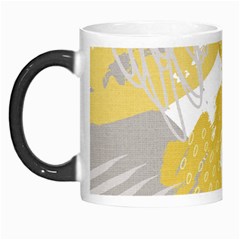 Ochre Yellow And Grey Abstract Morph Mugs by charliecreates