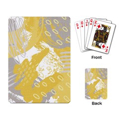 Ochre Yellow And Grey Abstract Playing Cards Single Design (rectangle) by charliecreates