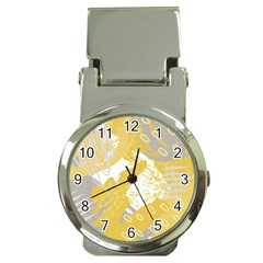 Ochre Yellow And Grey Abstract Money Clip Watches