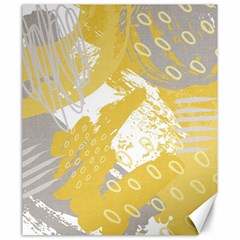 Ochre Yellow And Grey Abstract Canvas 20  X 24 