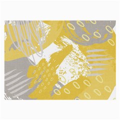 Ochre Yellow And Grey Abstract Large Glasses Cloth (2 Sides) by charliecreates