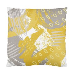 Ochre Yellow And Grey Abstract Standard Cushion Case (two Sides) by charliecreates