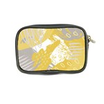 Ochre yellow and grey abstract Coin Purse Back