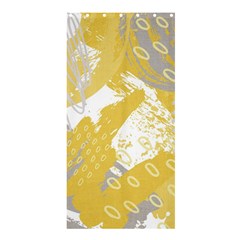 Ochre Yellow And Grey Abstract Shower Curtain 36  X 72  (stall)  by charliecreates