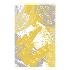 Ochre Yellow And Grey Abstract Shower Curtain 48  X 72  (small)  by charliecreates