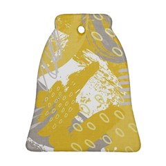 Ochre Yellow And Grey Abstract Ornament (bell)