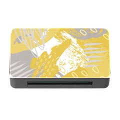 Ochre Yellow And Grey Abstract Memory Card Reader With Cf by charliecreates