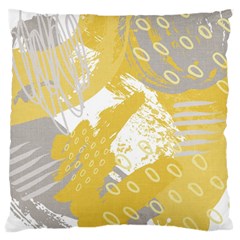 Ochre Yellow And Grey Abstract Standard Flano Cushion Case (two Sides)