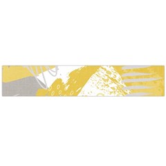 Ochre Yellow And Grey Abstract Large Flano Scarf 