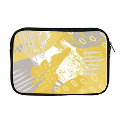 Ochre Yellow And Grey Abstract Apple Macbook Pro 17  Zipper Case by charliecreates