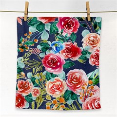 Watercolour Floral  Face Towel by charliecreates