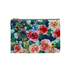 Watercolour Floral  Cosmetic Bag (medium) by charliecreates