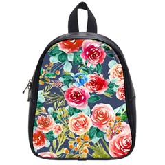 Watercolour Floral  School Bag (small) by charliecreates