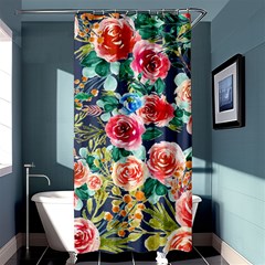 Watercolour Floral  Shower Curtain 36  X 72  (stall)  by charliecreates