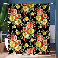 Flowers Watercolor Shower Curtain 60  X 72  (medium)  by ArtworkByPatrick