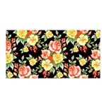 Flowers Watercolor Satin Wrap Front