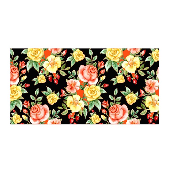 Flowers Watercolor Satin Wrap