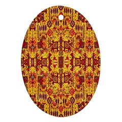 Flower Fabric Oval Ornament (two Sides) by ArtworkByPatrick