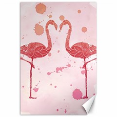 Pink Watercolour Flamingo Canvas 20  X 30  by charliecreates