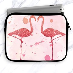 Pink Watercolour Flamingo Apple Ipad Zipper Case by charliecreates