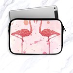 Pink watercolour flamingo Apple iPad Mini Zipper Case Front