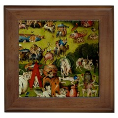 Hieronymus Bosch The Garden Of Earthly Delights (closeup) 3 Framed Tiles