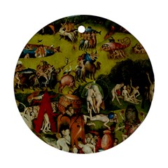 Hieronymus Bosch The Garden Of Earthly Delights (closeup) 3 Ornament (round)