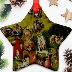 Hieronymus Bosch The Garden Of Earthly Delights (closeup) 3 Ornament (star)